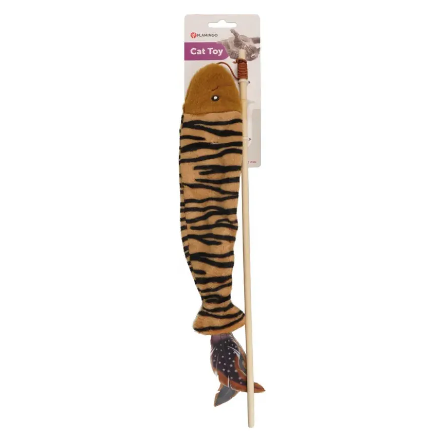 Flamingo Jungle Cana com peixe para gatos