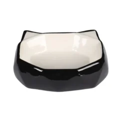 Flamingo Kubo Comedouro e Bebedouro Preto e Branco para gatos