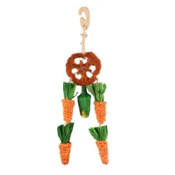 Flamingo Legou Roda com Corda e Cenoura Brinquedo suspenso para roedores