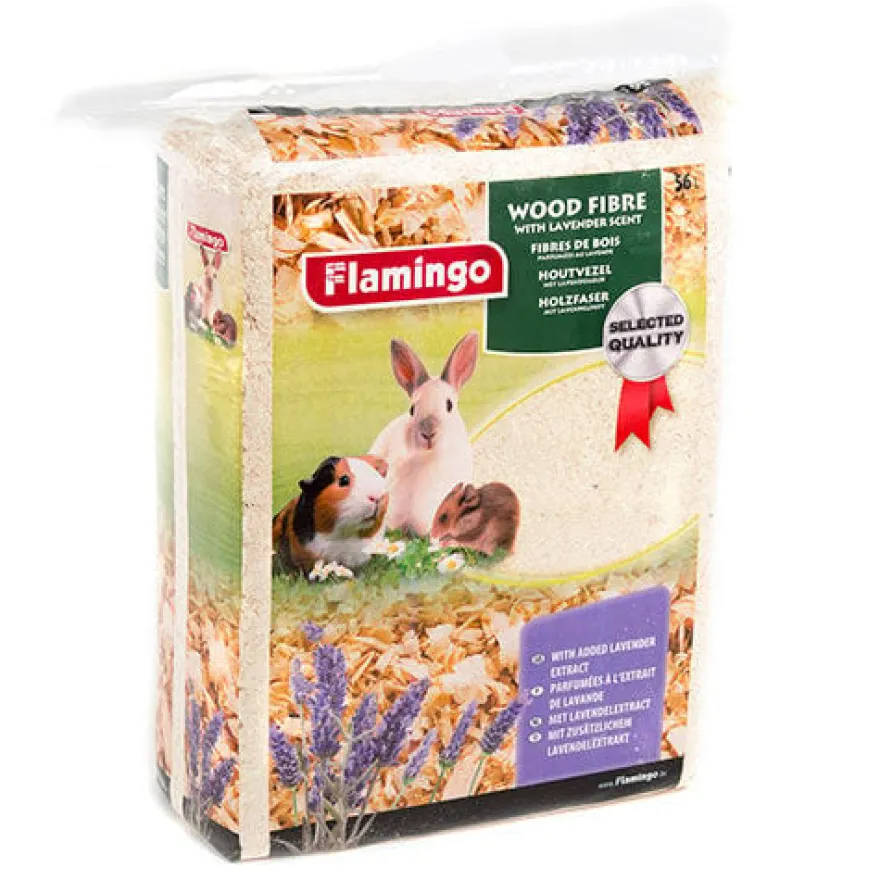 Flamingo Leito de Lascas de Madeira Aroma Lavanda para roedores
