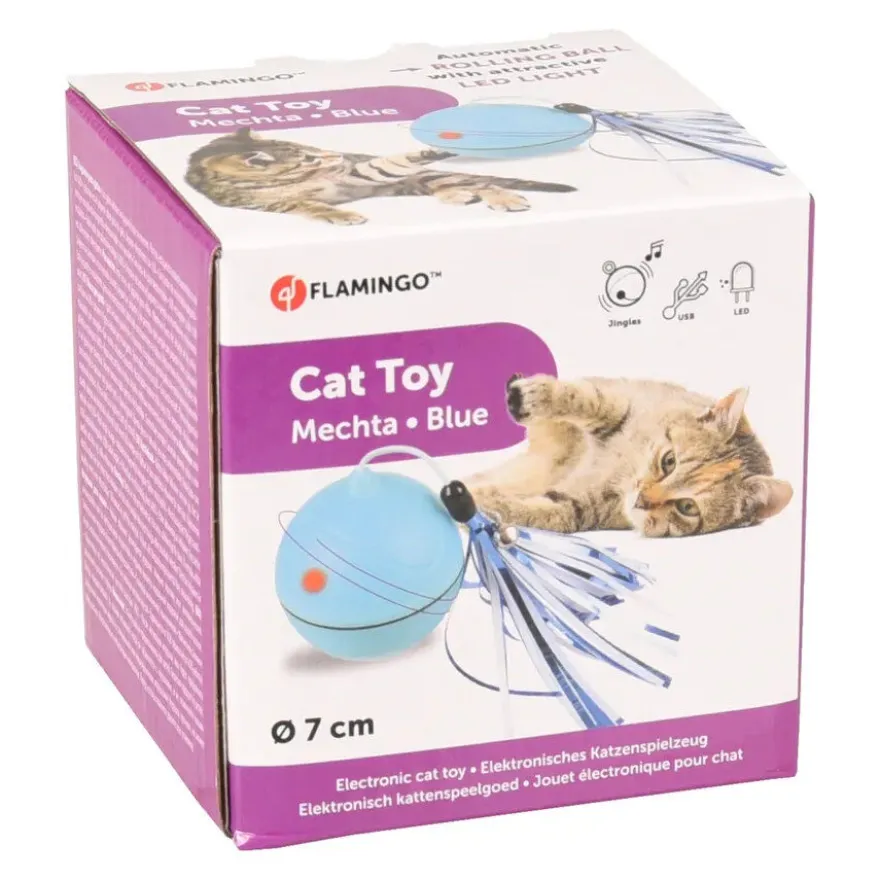 Flamingo Magic Mechta Azul Bola com movimento para gatos