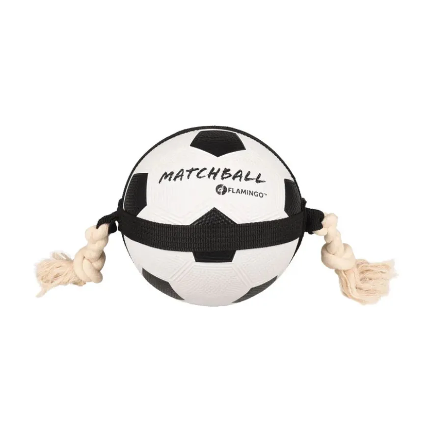 Flamingo Matchball Bola de Futebol com corda para cães