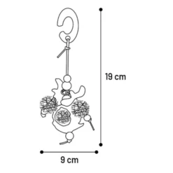Flamingo Nabur Bola Mistura Brinquedo suspenso para roedores
