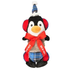 Flamingo Natal Pinguim e Osso de peluche para cães