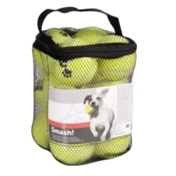 Flamingo Smash Set de Bolas de Ténis Amarelas para cães