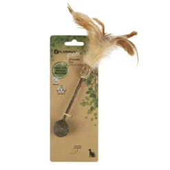 Flamingo Sticks de Madeira com Bola Matatabi para gatos