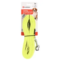 Flamingo Xeno Trela amarela de treino e rastreio para cães