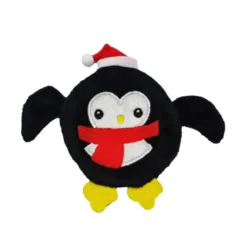 Flamingo Xmas Flat Round Pinguim brinquedo natalício para gatos