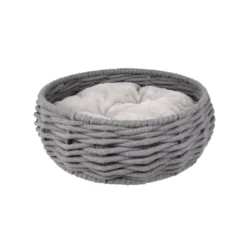 Flamingo Zinzi Redonda Cinzenta cama alcofa para cães