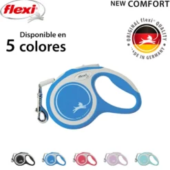 Flexi Correia New Comfort Trela extensível azul escura para cães
