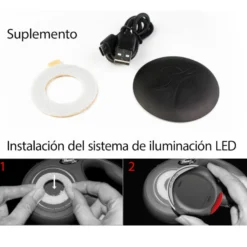 Flexi Lanterna de Luz Led Preta para trelas de cães