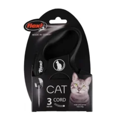 Flexi New Classic Trela Extensível Preta para gatos