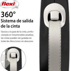 Flexi New Comfort Trela extensível cinza para cães