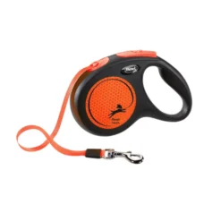 Flexi New Neon Trela extensível laranja para cães