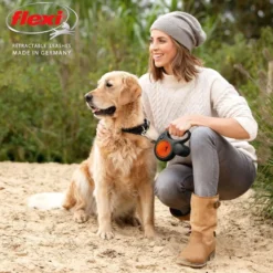 Flexi New Neon Trela extensível laranja para cães