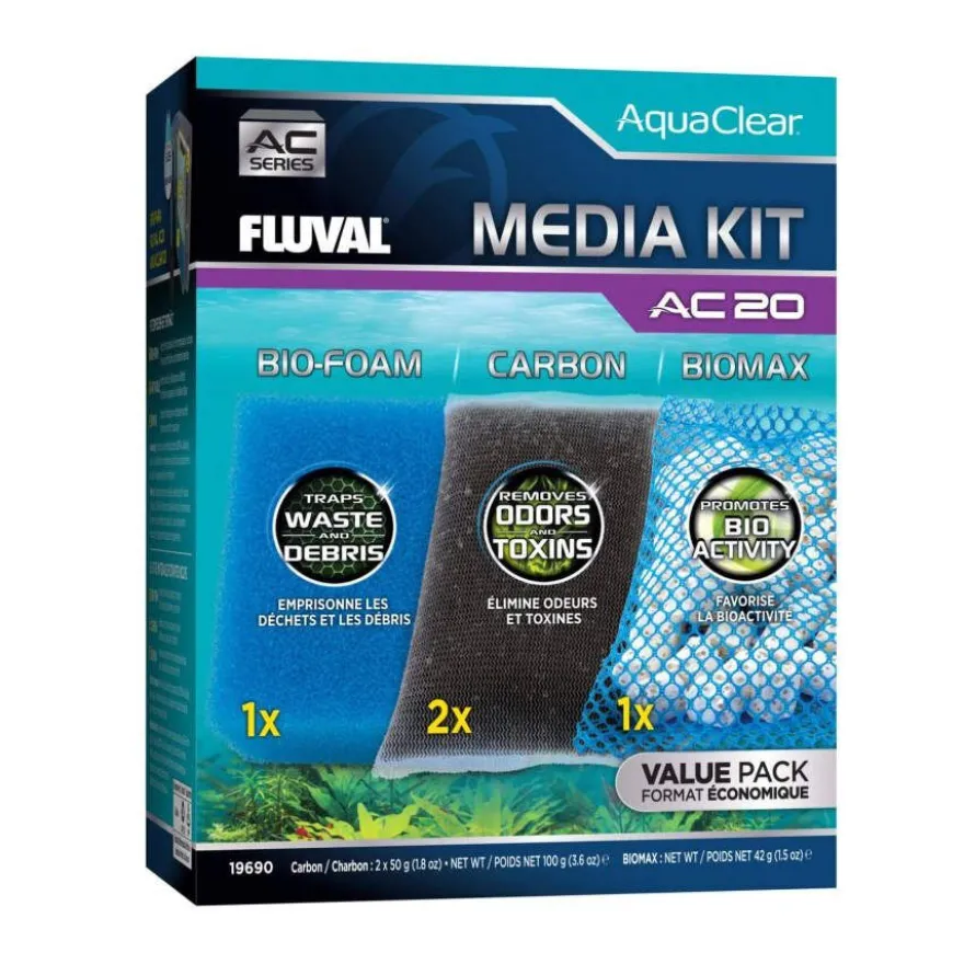 Fluval AquaClear AC Cargas de Manutenção para Filtro de Aquários