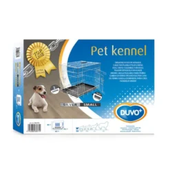 Gaiola de metal extra forte Duvo Plus Chrome para cães