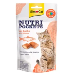 Gimcat Biscoitos Nutri Pockets de salmão para gatos