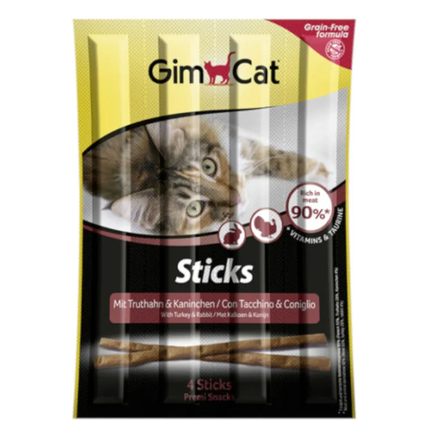 Gimcat Palitos de Peru e Coelho para gatos