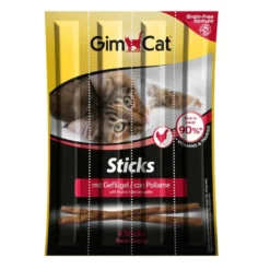 Gimcat palitos frango e fígado para gatos.