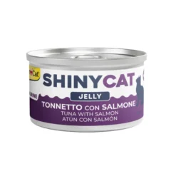 GimCat Shiny Cat Comida húmida de Atum e Salmão em gelatina em lata para gatos