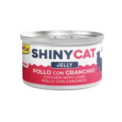 GimCat Shiny Filet Comida húmida de Frango e Caranguejo em lata para gatos
