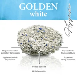Golden White Areia Aglomerante para gatos