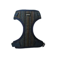 Gotoo Arnês tipo camisola Tweed azul para cães