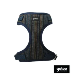 Gotoo Arnês tipo camisola Tweed azul para cães