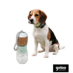 Gotoo Bebedouro e Comedouro Portátil 2 em 1 para cães e gatos