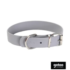 Gotoo Coleira Biothane Cinzenta para cães