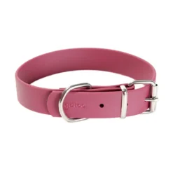 Gotoo Coleira Biothane vermelho vinho para cães