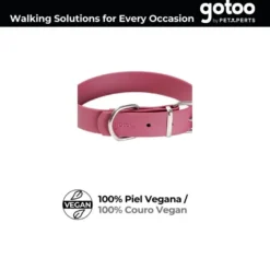Gotoo Coleira Biothane vermelho vinho para cães