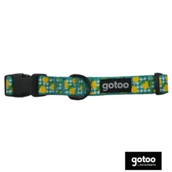 Gotoo Coleira estampada amarela para cães