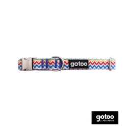 Gotoo Coleira estampada colorida para cães