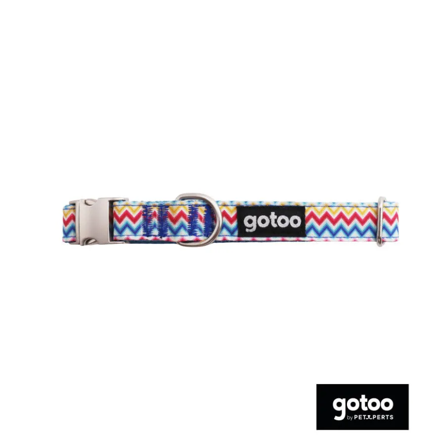 Gotoo Coleira estampada colorida para cães