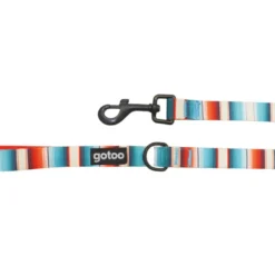 Gotoo Coleira estampada com listras coloridas para cães