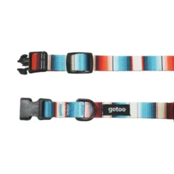 Gotoo Coleira estampada com riscas coloridas para cães
