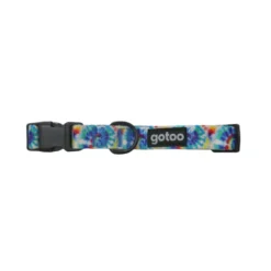 Gotoo Coleira estampada tie die azul para cães