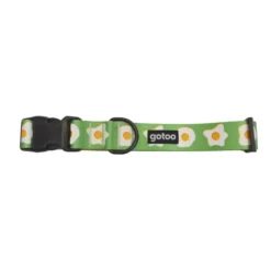 Gotoo Coleira estampada verde para cães