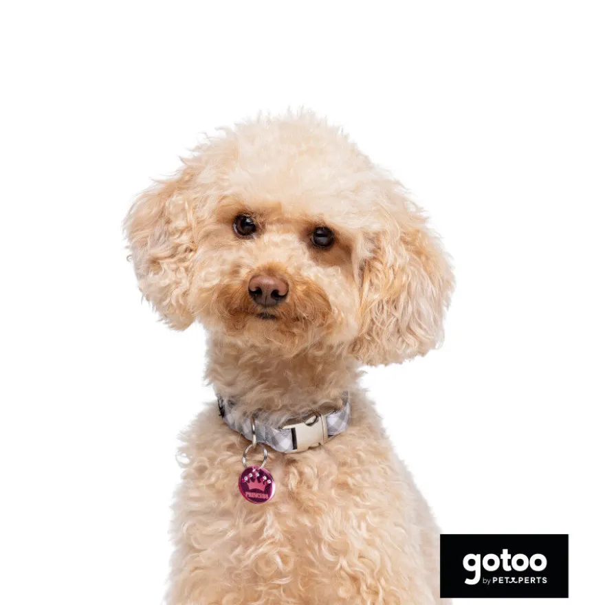 Gotoo Coleira estampada xadrez para cães