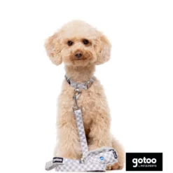 Gotoo Coleira estampada xadrez para cães