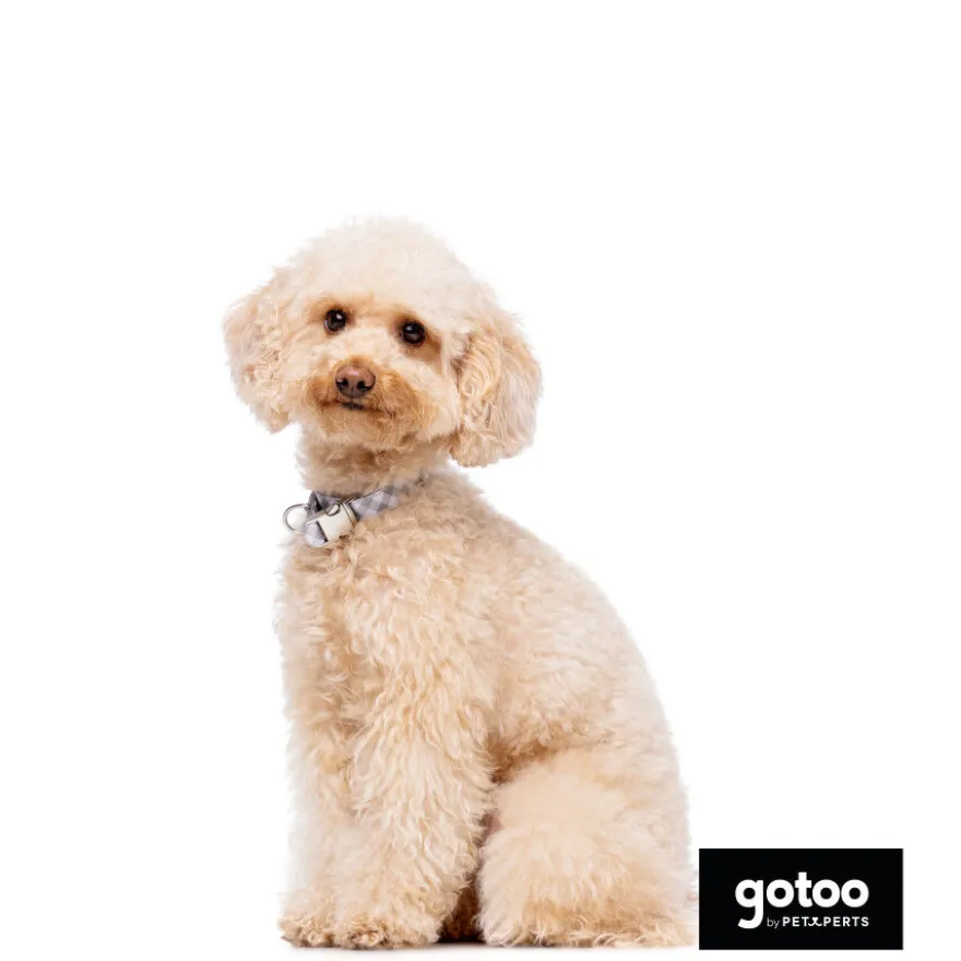 Gotoo Coleira estampada xadrez para cães