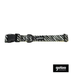 Gotoo Coleira estampada zebra para cães