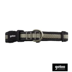 Gotoo Coleira mesh cinza para cães