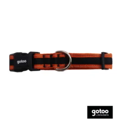 Gotoo Coleira mesh laranja para cães