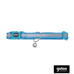 Gotoo Coleira nylon azul para gatos