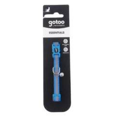 Gotoo Coleira nylon azul para gatos