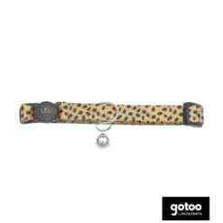 Gotoo Coleira nylon castanha para gatos
