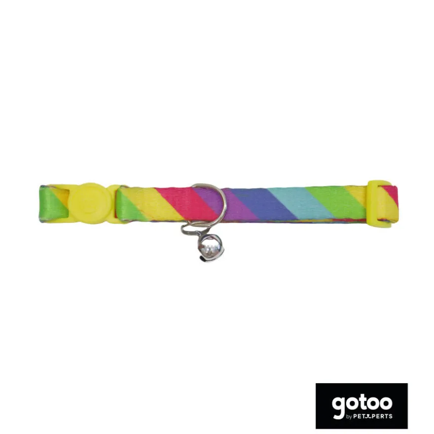 Gotoo Coleira nylon colorida para gatos